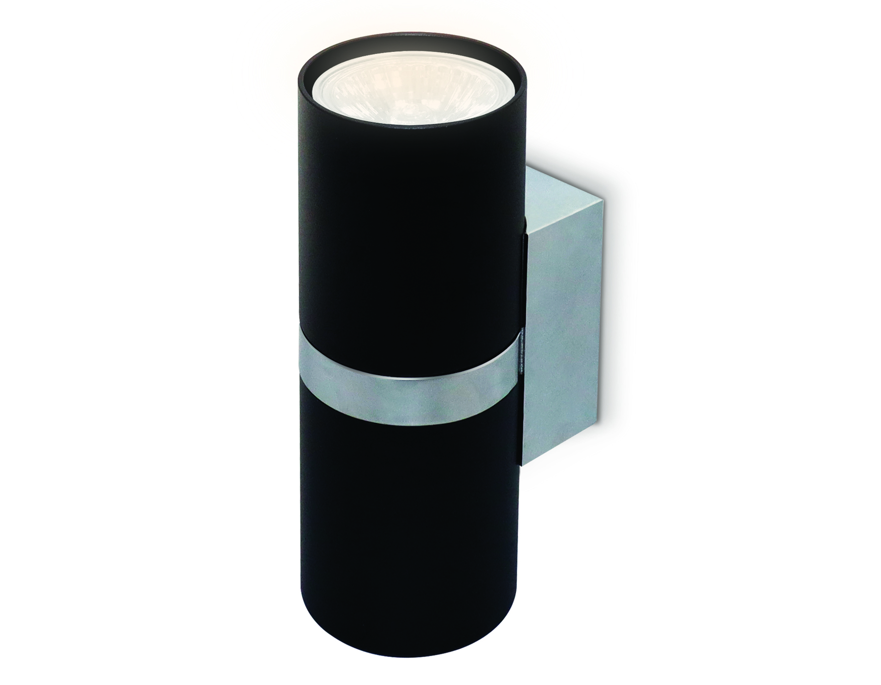 Настенный светильник FW243/2 BK/CH черный/хром GU10*2 max 12W 155*60*76