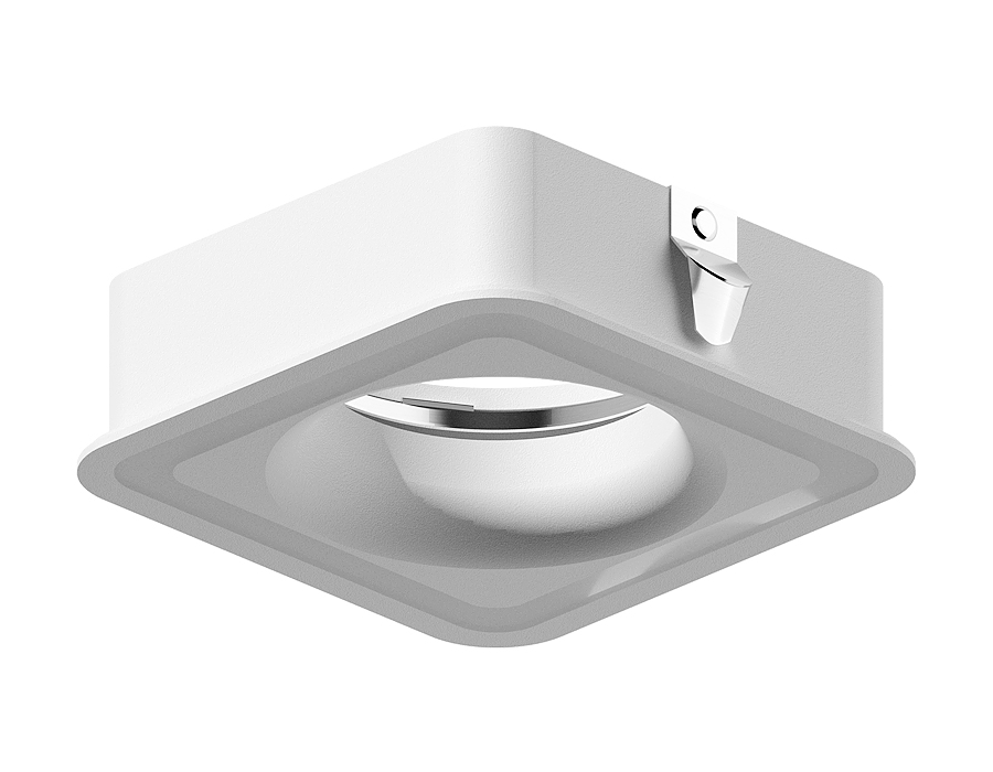 Насадка передняя для корпуса светильника Ambrella N7715 SWH белый песок 70*70mm H26mm Out2mm MR16