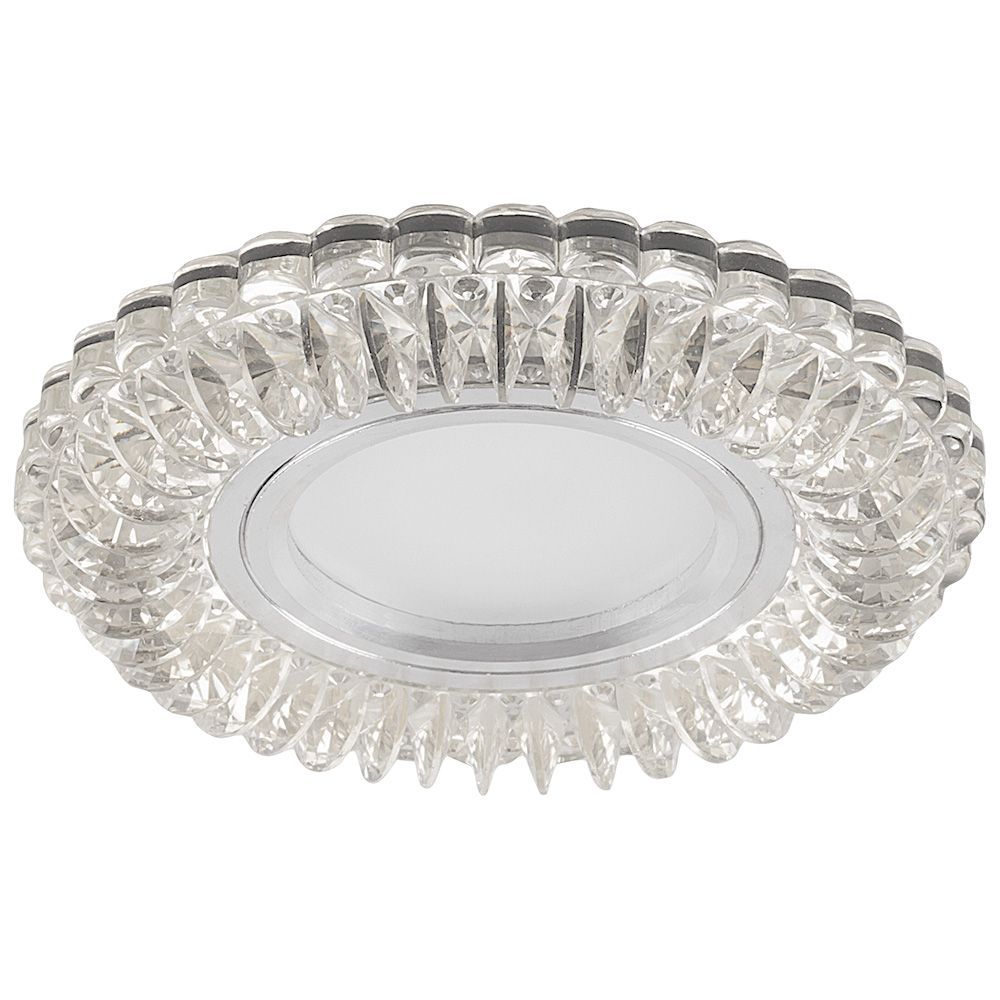 Светильник встраиваемый с зеленой LED подсветкой Feron CD904 потолочный MR16 G5.3 прозрачный