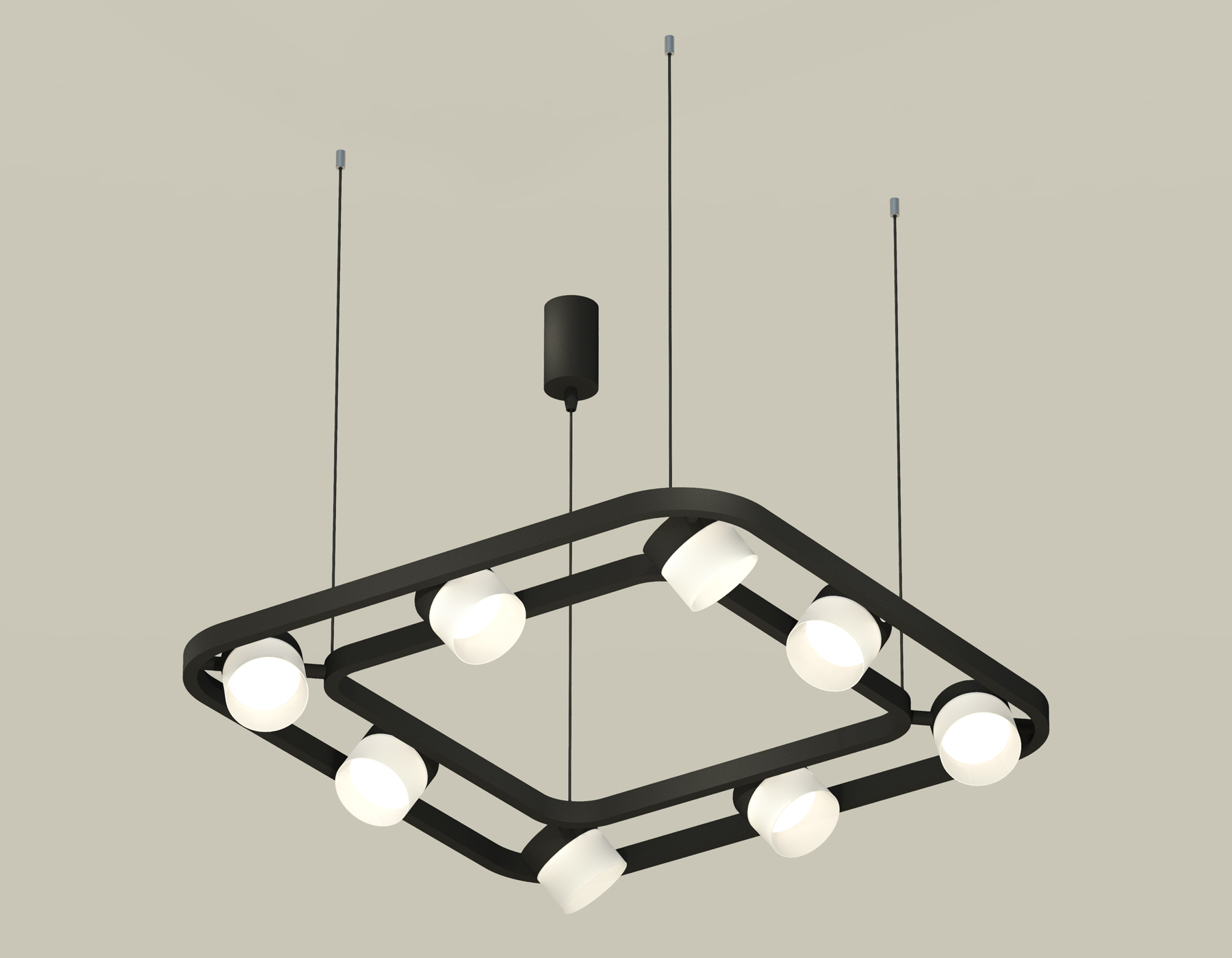 Подвесной светильтник Ambrella XB9182154/8 SBK/FR черный песок/белый матовый GX53 (C9182, N8402) Подвесной светильтник Ambrella XB9182154/8 SBK/FR черный песок/белый матовый GX53 (C9182, N8402)