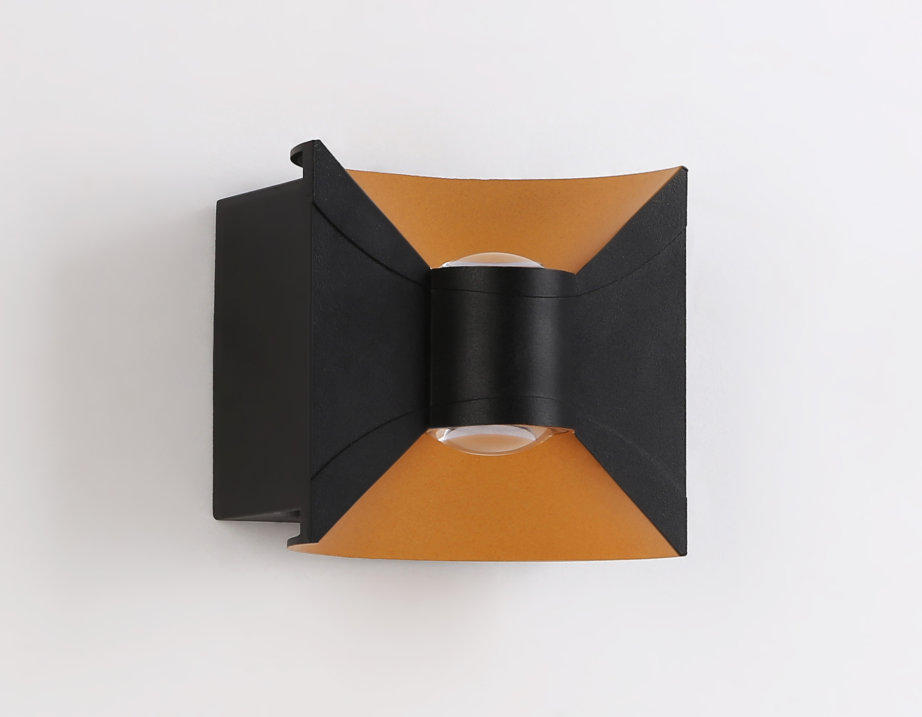 Уличный настенный LED светильник Ambrella ST4472 BK/GD черный/золото LED 4200K 6W IP54 92*98*55