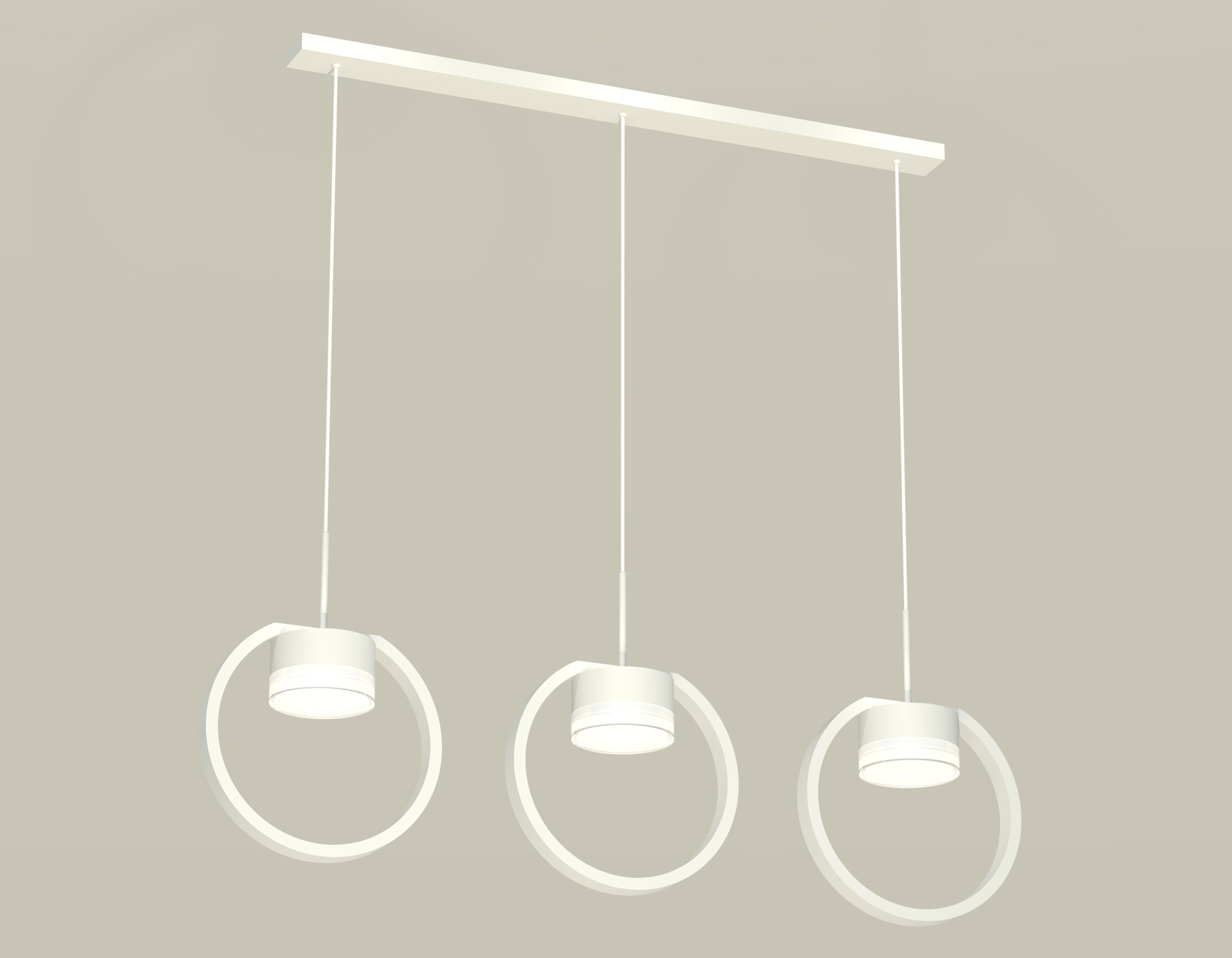 Подвесной светильтник Ambrella XB9106156/3 SWH/FR/CL белый песок/белый матовый/прозрачный GX53 (C9106, N8399)