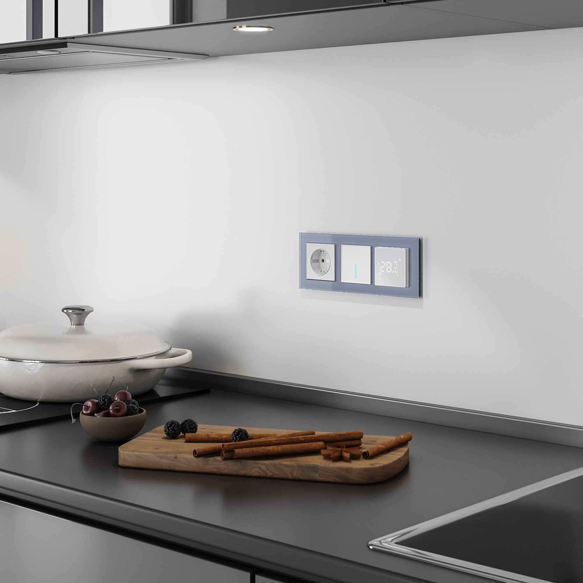 Сенсорный выключатель одноклавишный с управлением по Wi-Fi Werkel (белый) W4510601