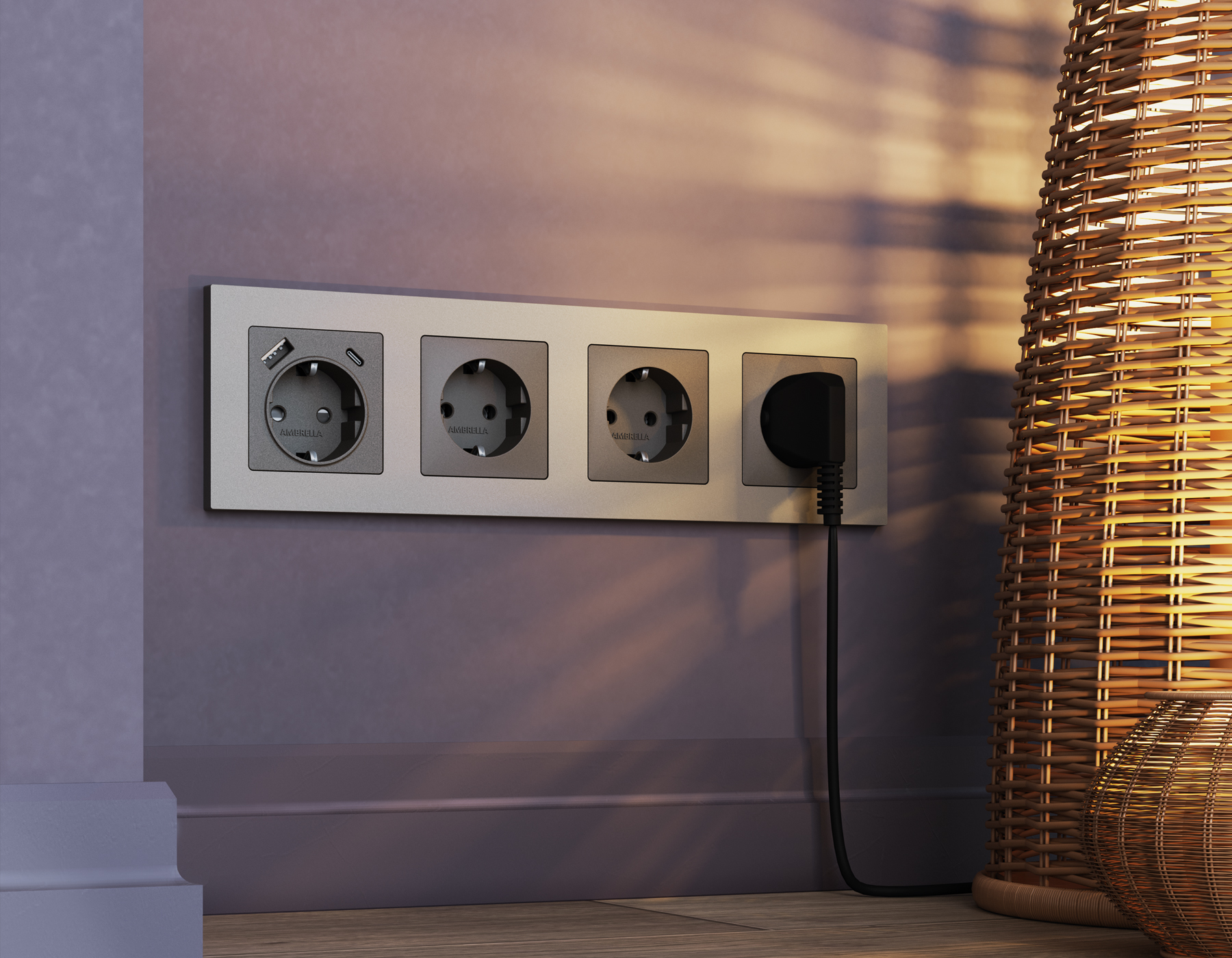 AF220502 Рамка ALFA Techno (Сталь матовый) 2-ая