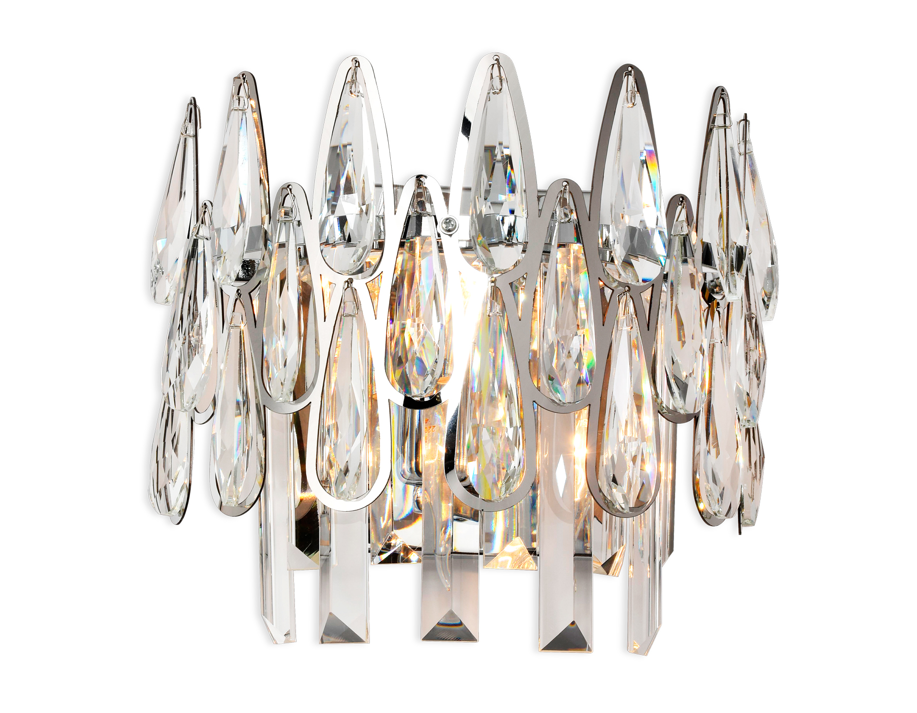 Настенный светильник с хрусталем Ambrella TR5268/2 CH/CL хром/прозрачный E14/2 max 40W 240*230*140