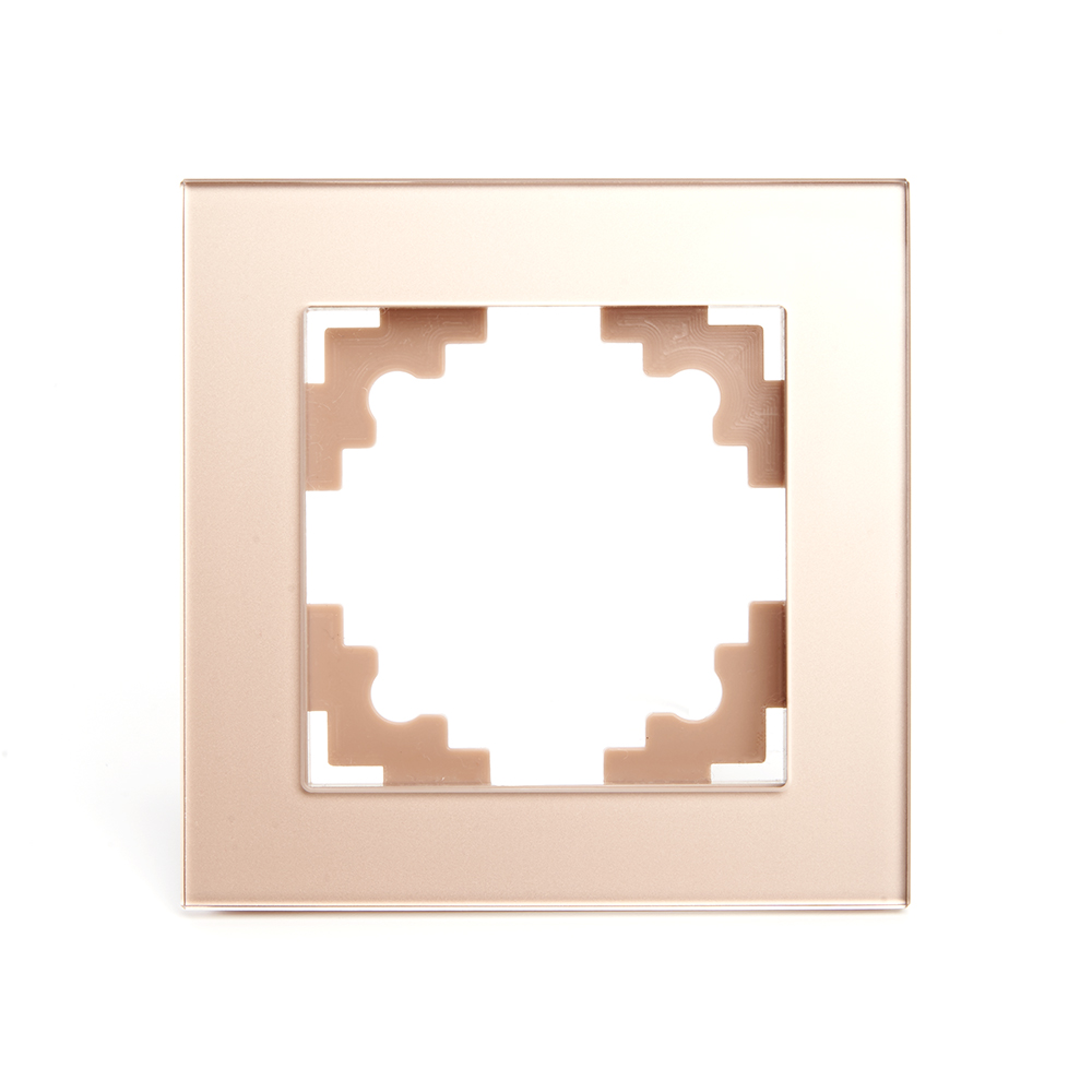 Рамка 1-местная STEKKER, GFR00-7001-02, серия Катрин, шампань