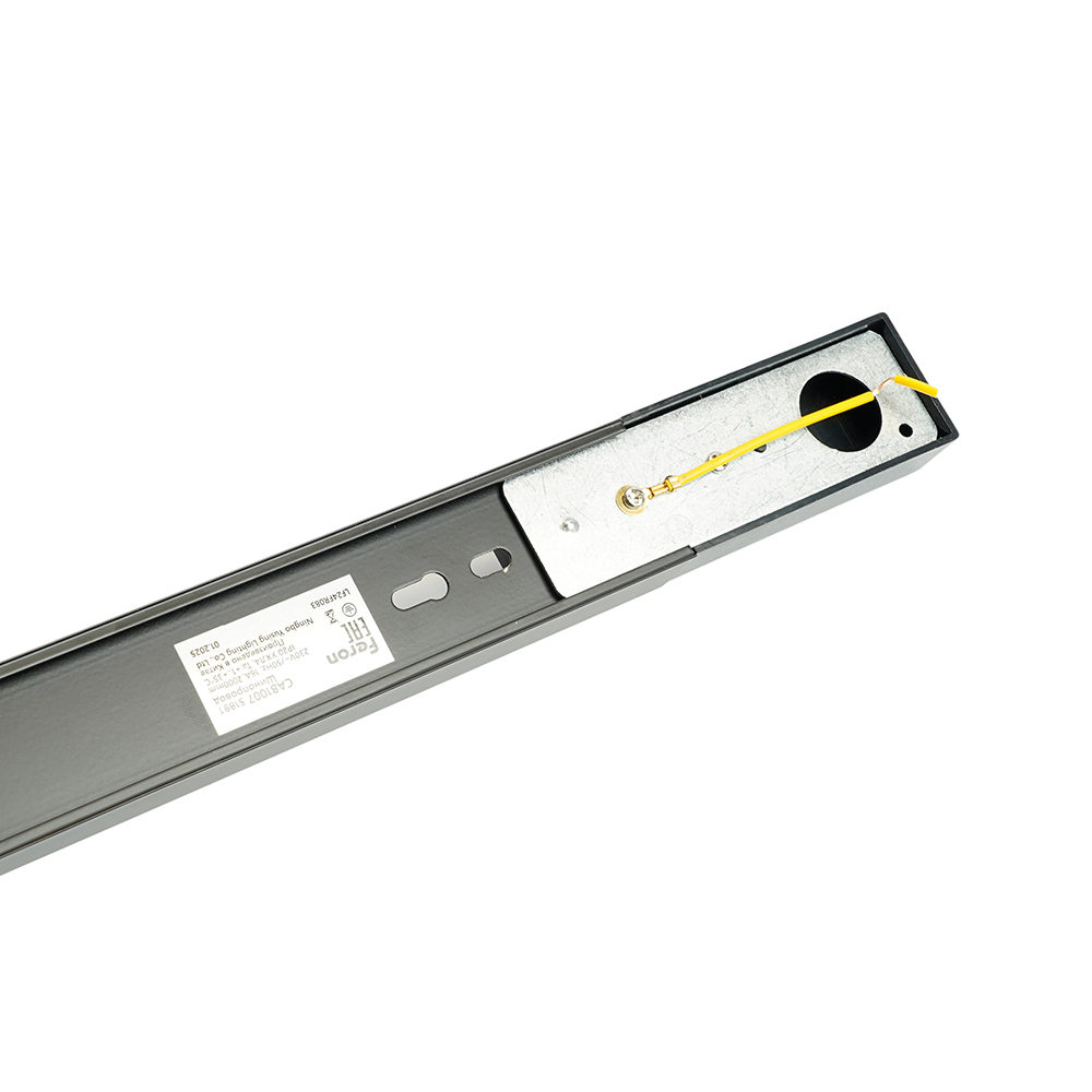 Шинопровод для трековых однофазных светильников, черный, 2м,  в наборе токоввод, заглушка, крепление, CAB1007