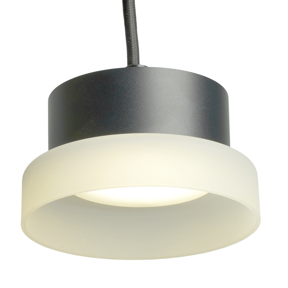 Светильник потолочный Feron Barrel HL4608 OPAL levitation 12W, 230V, GX53, черный, на подвесе 1,7 м