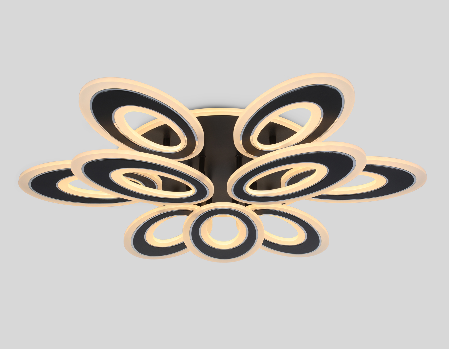 FA8938/6+3 BK/CH черный/хром 255W 3000K-6400K 740*660*120 (ПДУ РАДИО 2.4G)