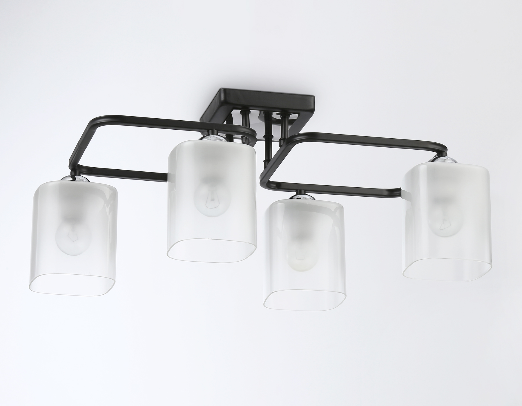 Потолочный светильник TR303222/4 BK/CH/FR черный/хром/белый матовый E27*4 max 60W 530*290*220