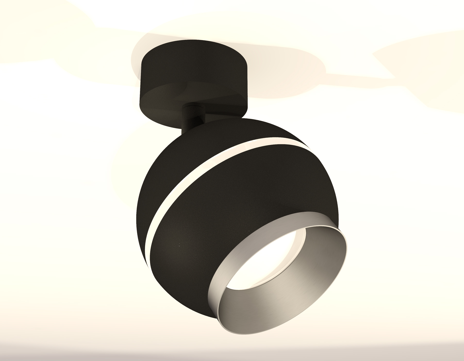 Спот поворотный XM1102003 SBK/MCH черный песок/хром матовый MR16 GU5.3 LED 3W 4200K (A2210, C1102, N7033)