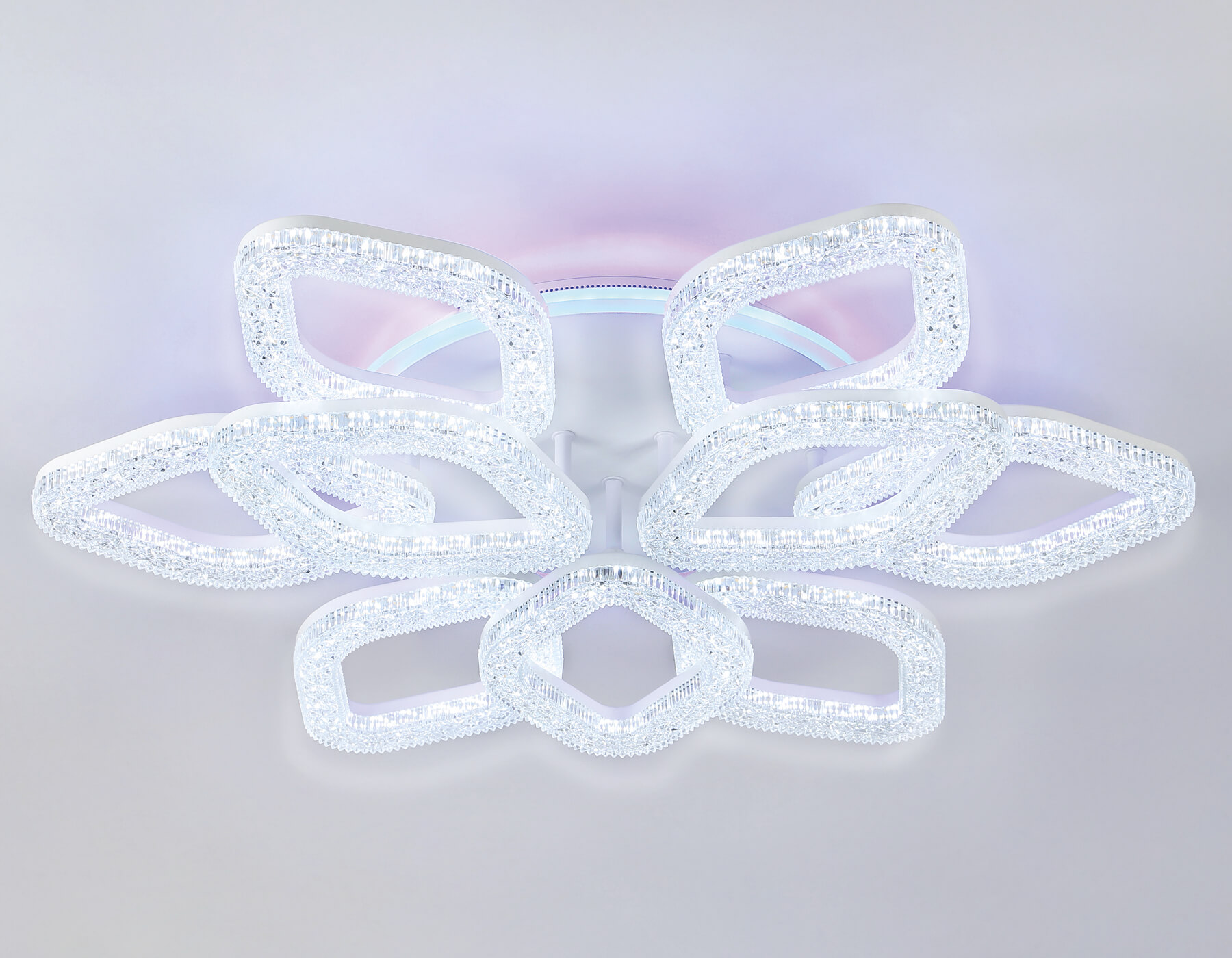 Потолочный LED светильник FA3929/6+3 WH белый 180W 3000K/4200K/6400K+RGB D680*110 (ПДУ РАДИО 2.4G)