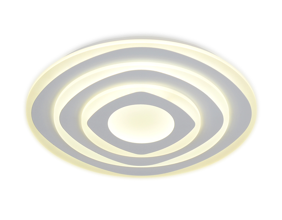 Потолочный светодиодный светильник с пультом Ambrella FA788 WH белый 92W D500*60 (ПДУ РАДИО 2.4)