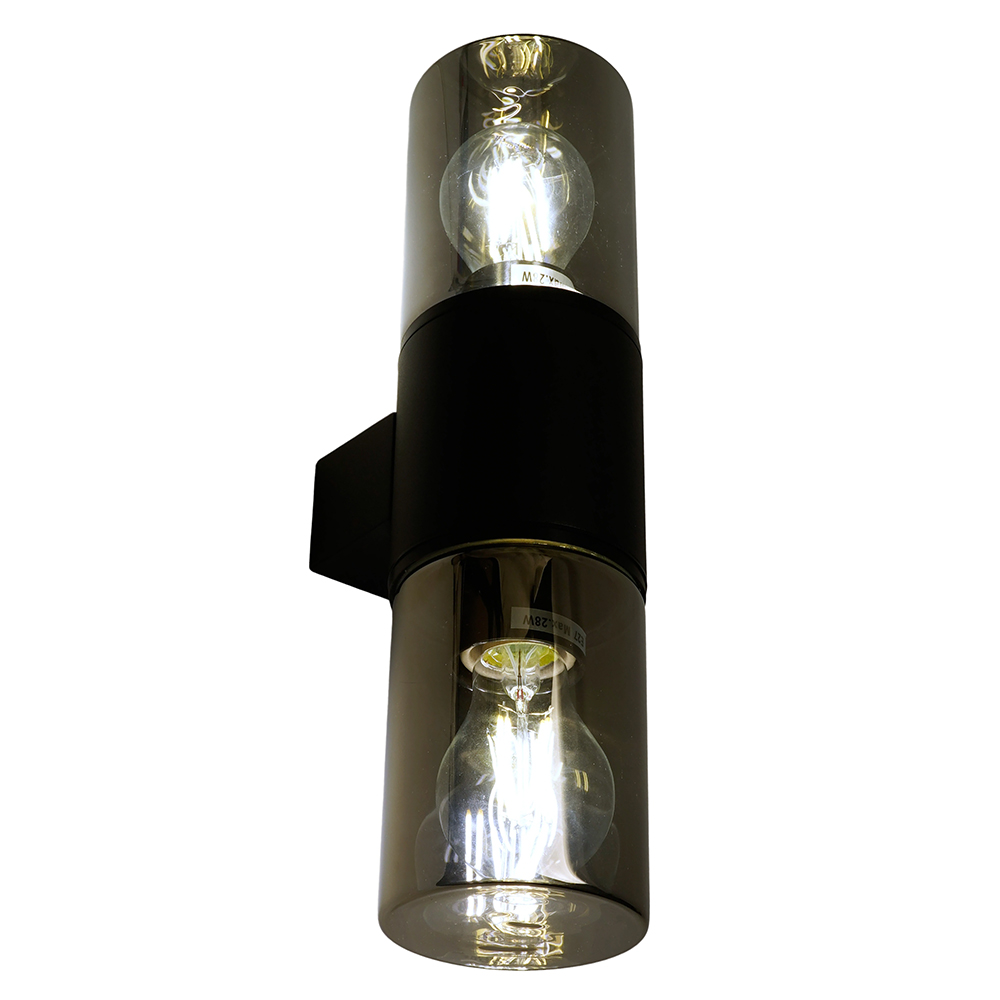 Светильник садово-парковый Feron DH1802, на стену вверх/вниз,  E27 230V, черный