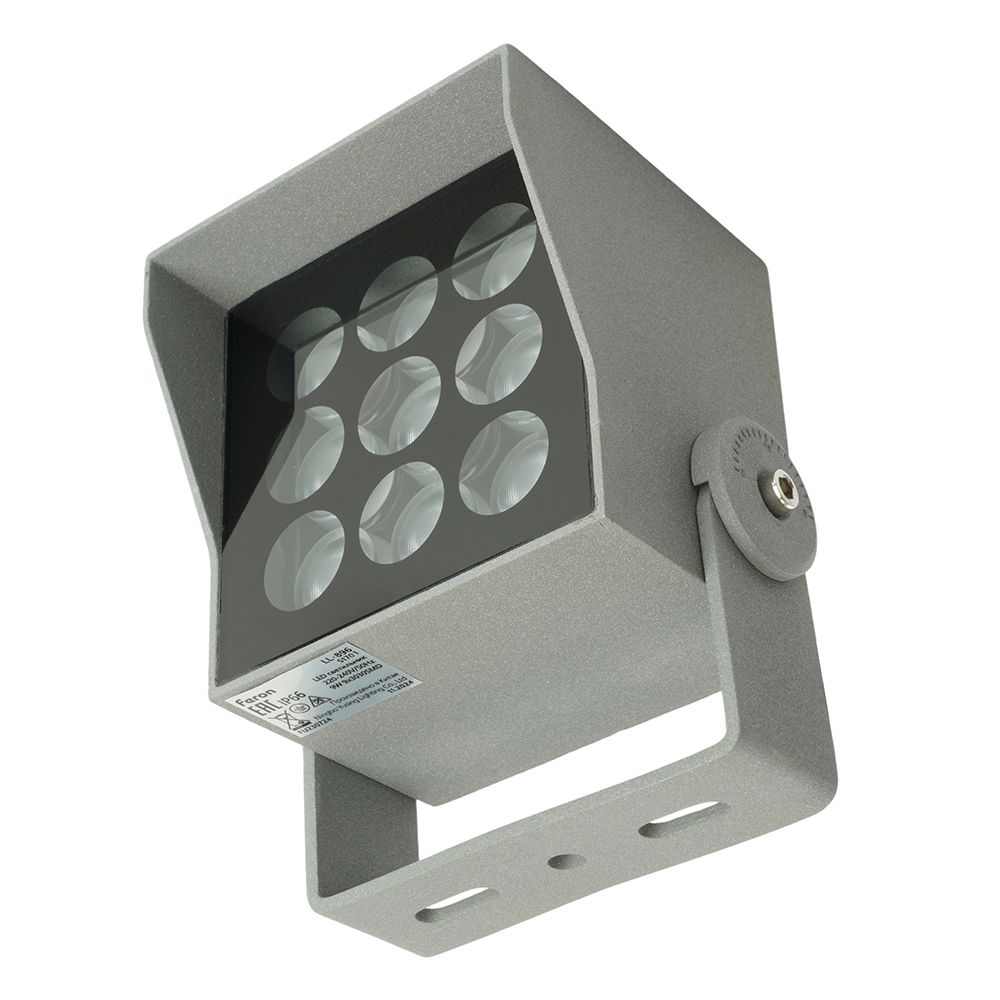 Светодиодный светильник ландшафтно-архитектурный Feron LL-896  AC220-240 9W красный IP66 квадрат