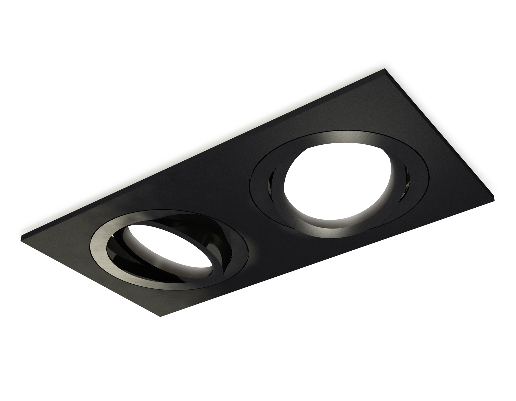 Встраиваемый поворотный светильник XC7636081 SBK/PBK черный песок/черный полированный MR16 GU5.3 (C7636, N7002)