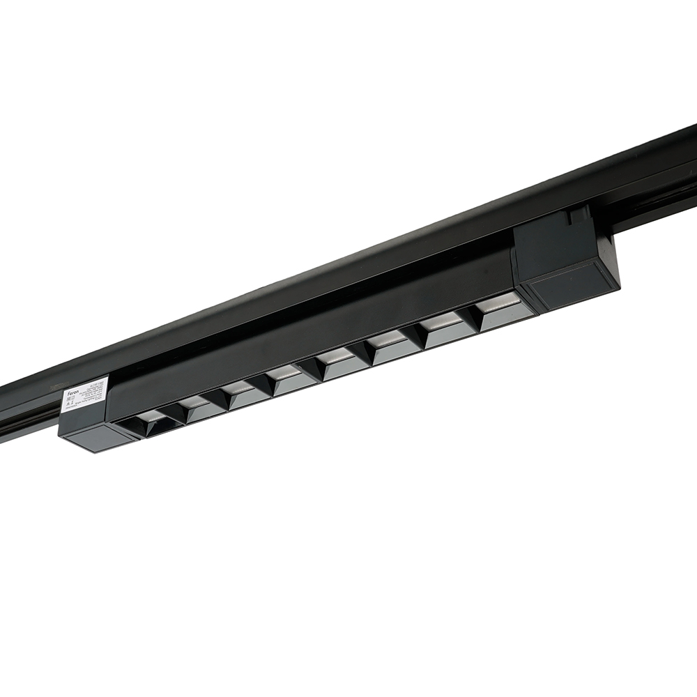 Светодиодный светильник Feron AL230 трековый однофазный на шинопровод 20W 4000K 60 градусов черный серия LensFold