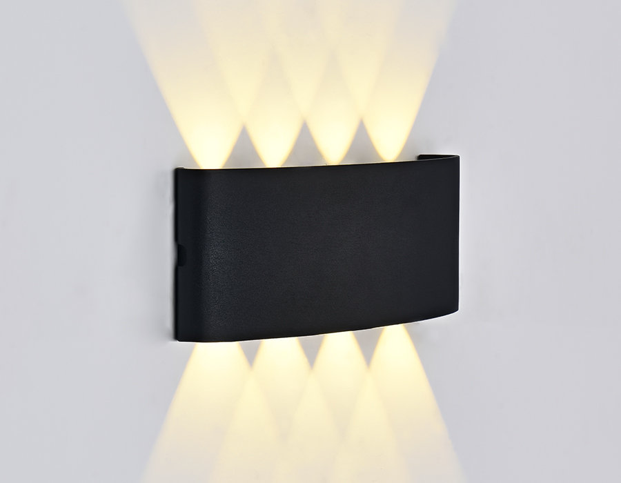 Настенный уличный светильник Ambrella Sota FW144 BK/S 8W 3000K черный/песок