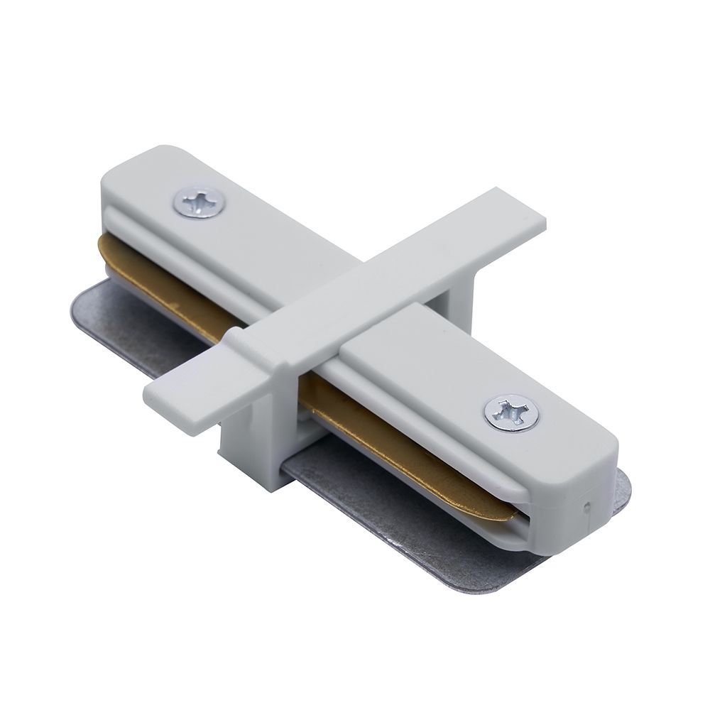 Коннектор прямой однофазный для встраиваемого шинопровода, белый, LD1004 Коннектор прямой однофазный для встраиваемого шинопровода, белый, LD1004