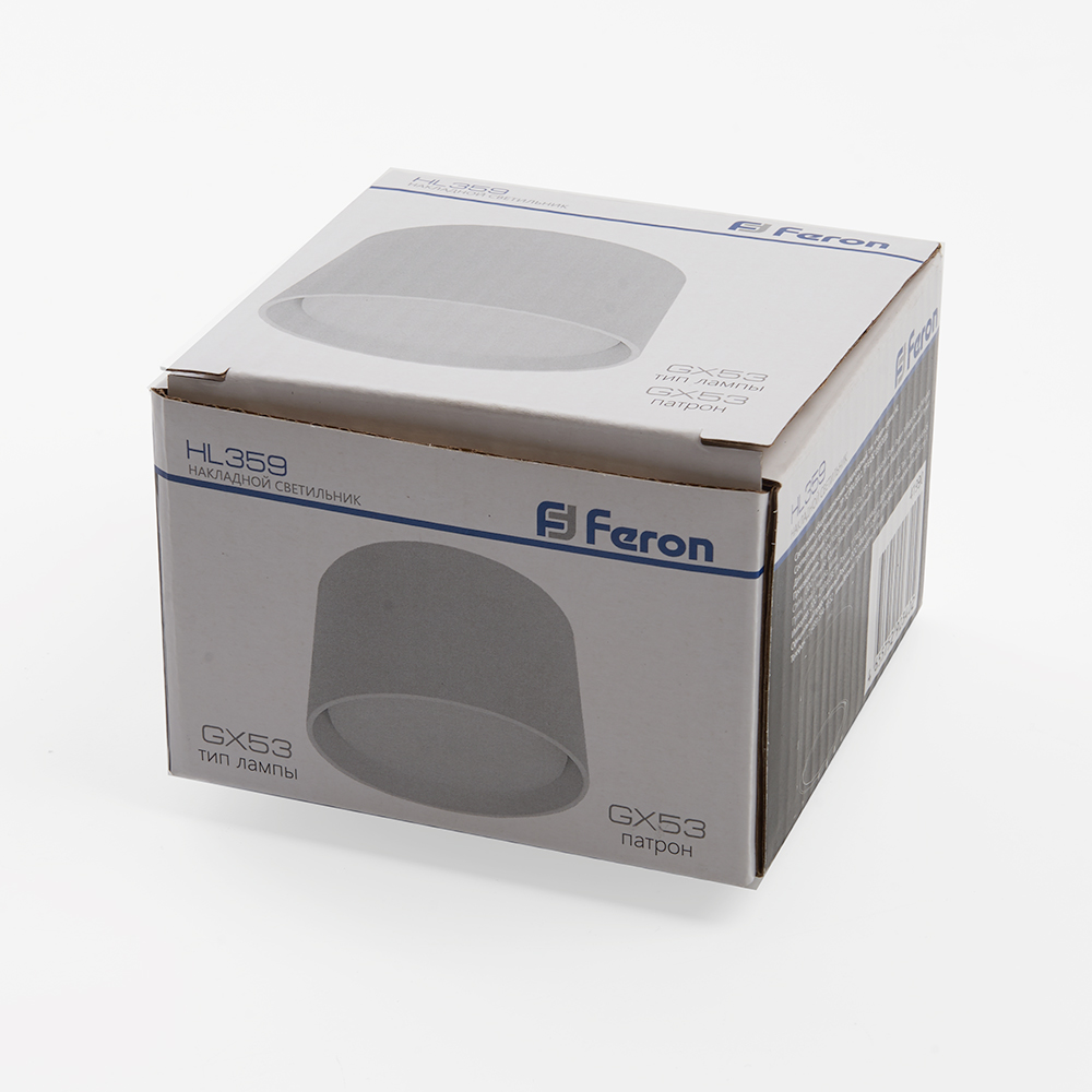 Светильник потолочный Feron HL359 12W, 230V, GX53, белый Светильник потолочный Feron HL359 12W, 230V, GX53, белый