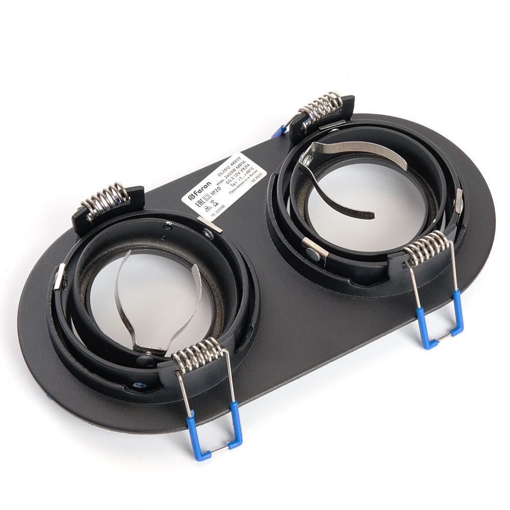 Светильник потолочный встраиваемый, DL2812 MR16 50W G5.3 "прямоугольник", черный