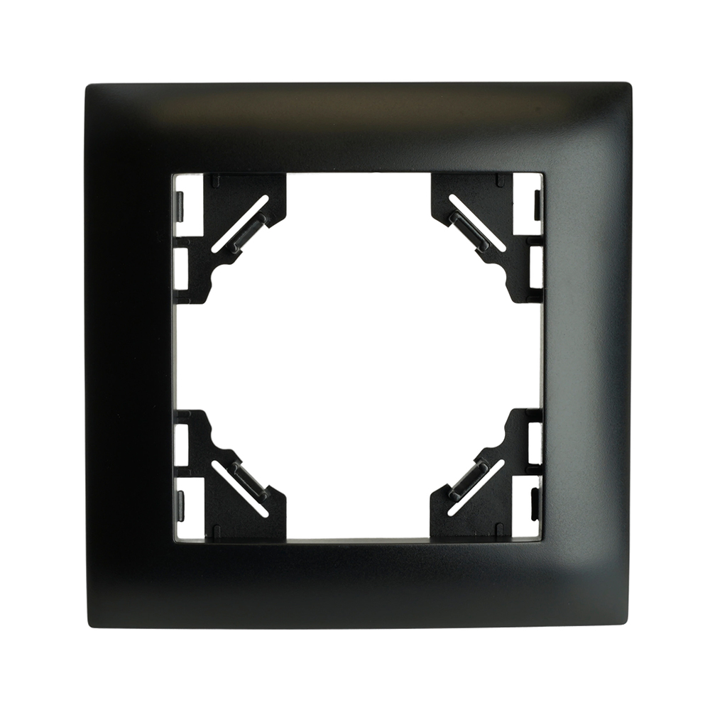 Рамка 1-местная, горизонтальная, STEKKER, PFR00-9011-03, серия Эрна Элегант, черный