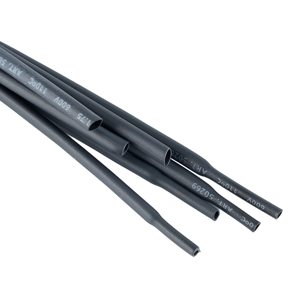 Набор термоусадочных трубок STEKKER HST-35175-100BK, длина 100 см., коэф. усадки 2:1