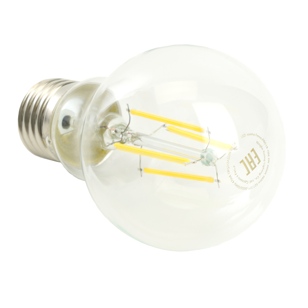 Лампа светодиодная Feron.PRO LB-1106 Шар E27 6W 175-265V 6400K Лампа светодиодная Feron.PRO LB-1106 Шар E27 6W 175-265V 6400K