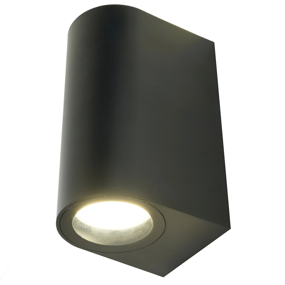 Светильник садово-парковый Feron.ONE DH015-P, на стену, 2*GU10 220-240V, черный пластик