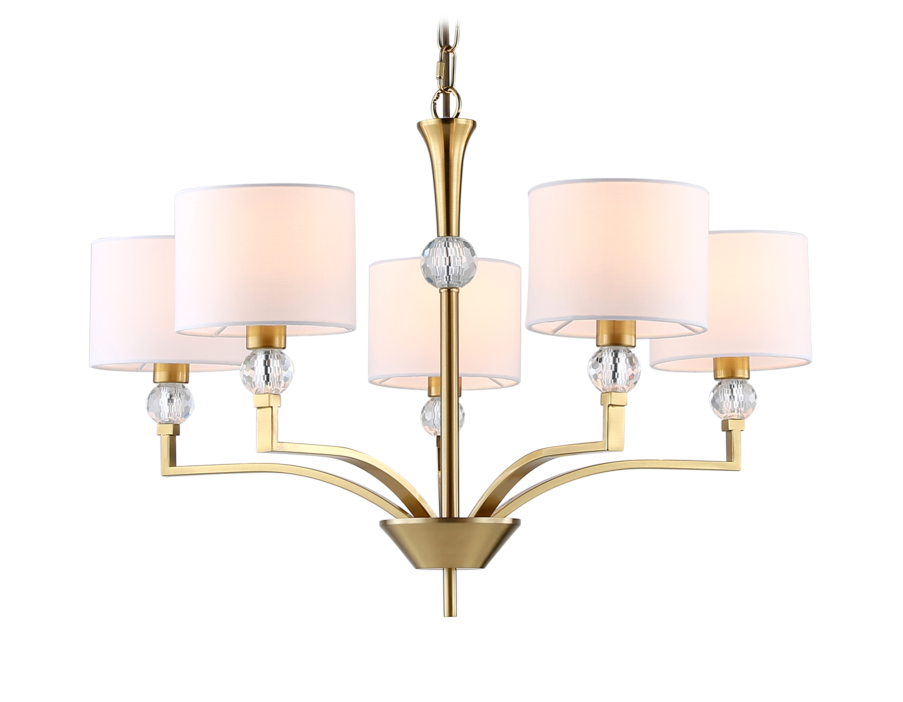 LH71131/5 BS/WH латунь/белый E14/5 max 40W D660*880