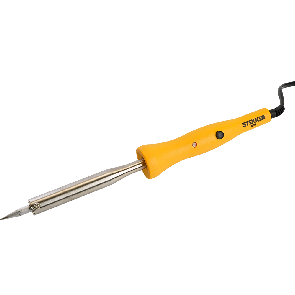 PLE201- 80 Паяльник 80W с кнопкой вкл., нихромовый нагреватель, долговечное жало, 230В