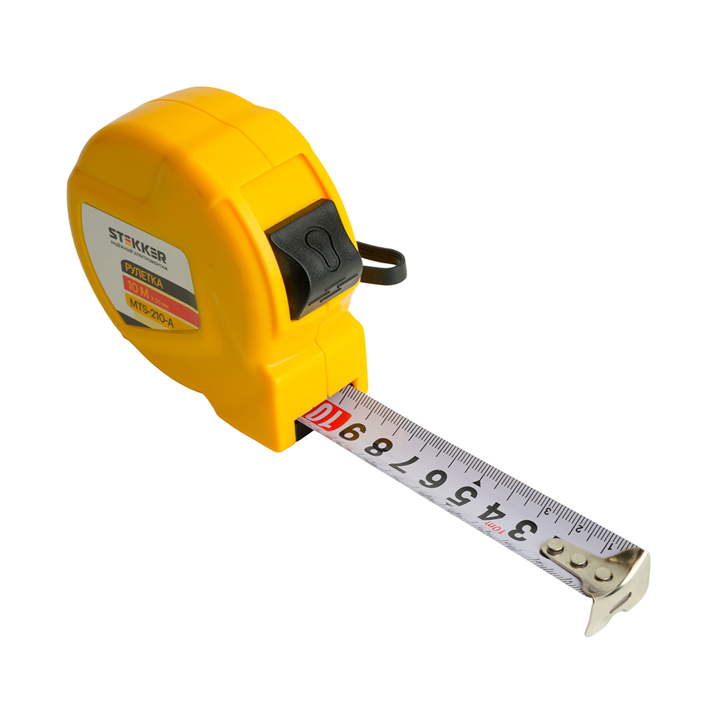 Рулетка, 10 м х 25 мм, II класс точности, пластик MTS-210-A