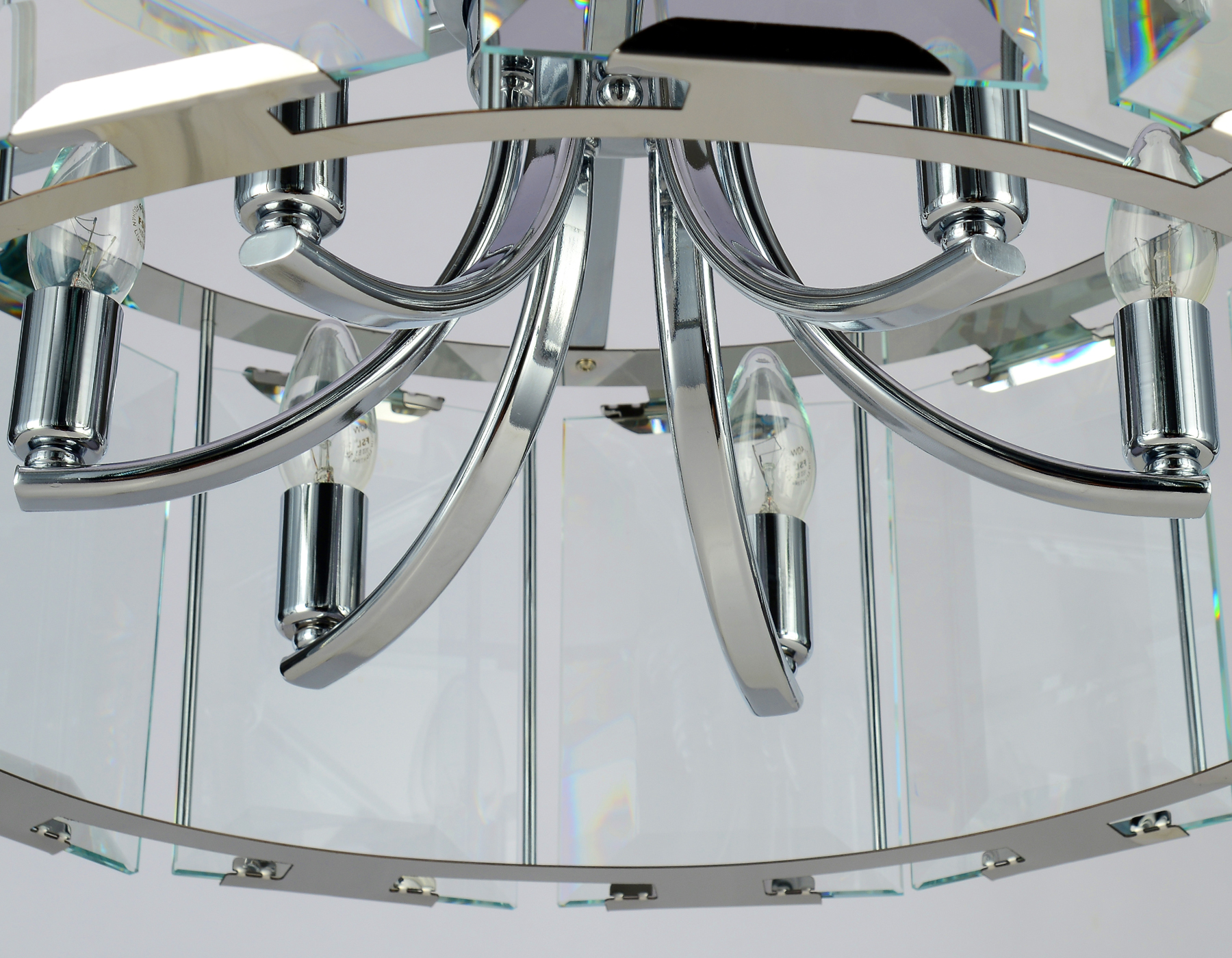 Подвесная люстра с хрусталем Ambrella TR5141 CH/CL хром/прозрачный E14/6 max 40W