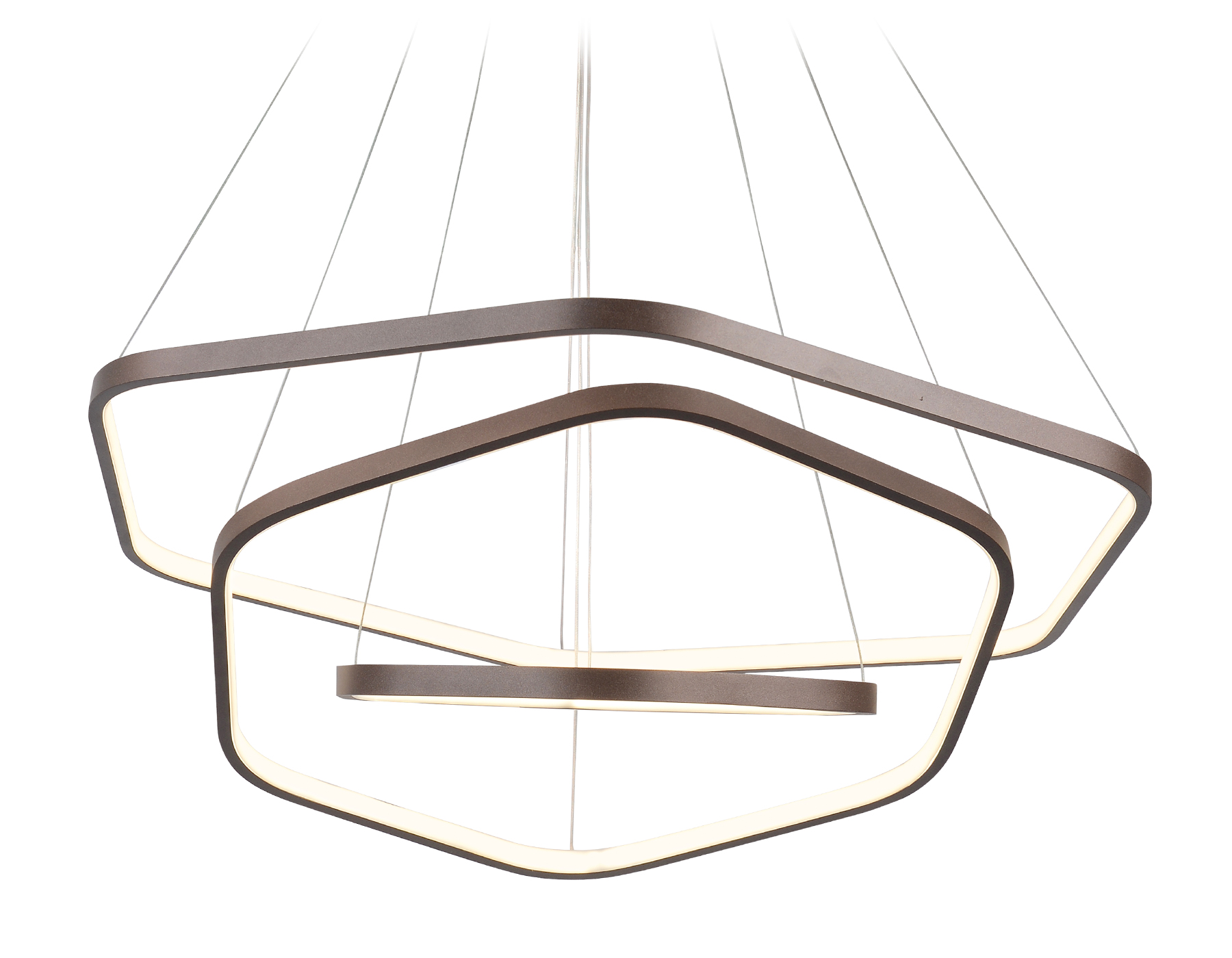 Подвесной светодиодный светильник Ambrella FL366/3 CF кофе 84W 4200K D400/600/800*1200 (без ПДУ)