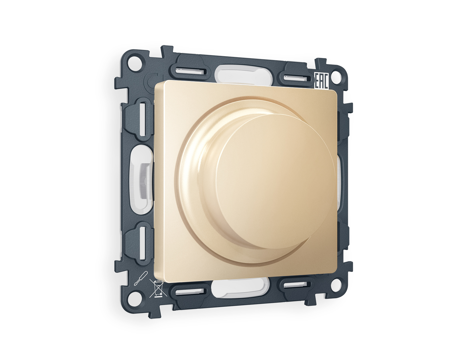 MA605510 Комплект механизма светорегулятора универсального ALFA Шампань 25-600W/LED 5-300W QUANT (AP6055, VM136)