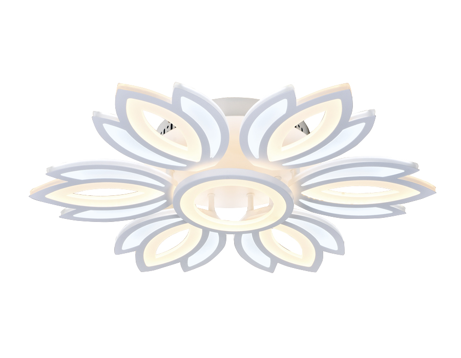 Потолочный светодиодный светильник Ambrella FA456/6+1 WH белый 132W 3000K/6400K D640*110 (Без ПДУ)