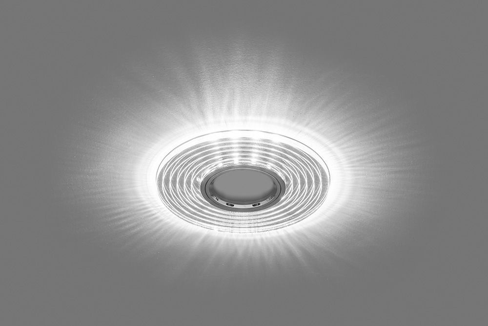 Светильник встраиваемый с белой LED подсветкой Feron CD980 потолочный MR16 G5.3 прозрачный