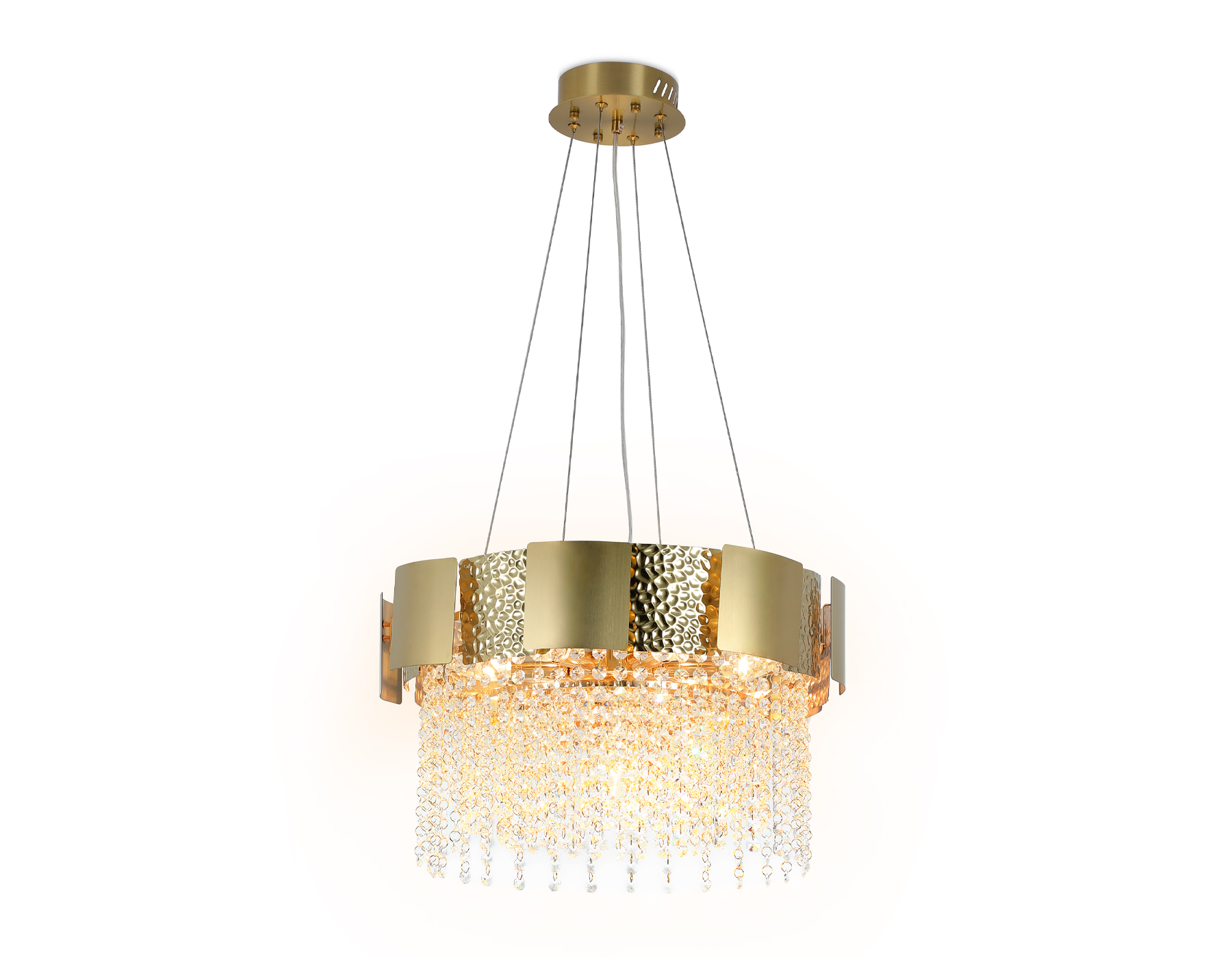 Подвесная хрустальная люстра Ambrella TR5245/7 GD/CL золото/прозрачный E14/7 max 40W D500*630