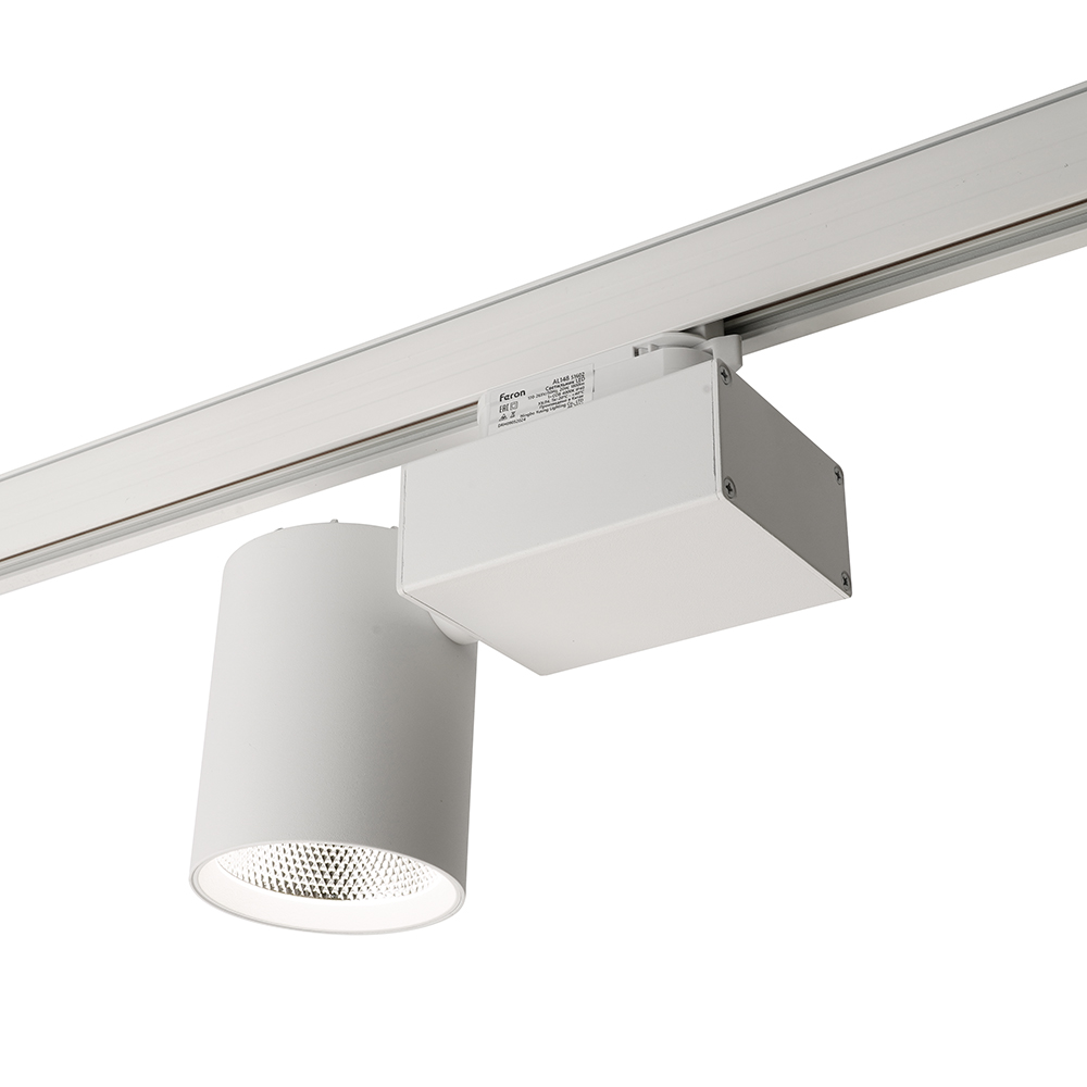 Светодиодный светильник Feron AL148 трековый на шинопровод 20W 4000K 35 градусов белый, 3х фазный