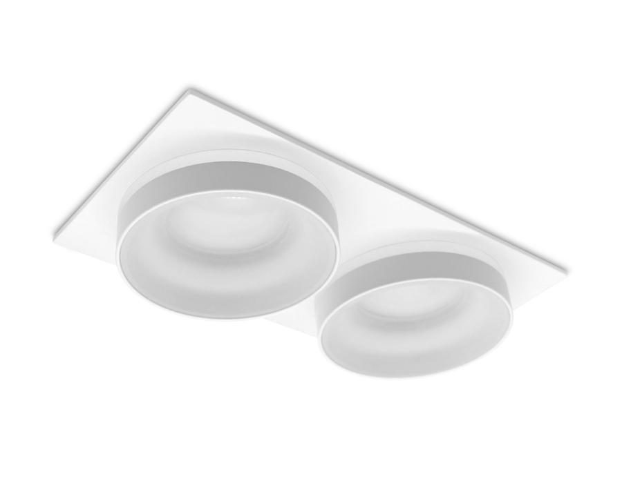 Встраиваемый точечный светильник Ambrella TN318/2 SWH белый песок GU5.3 182*92*40