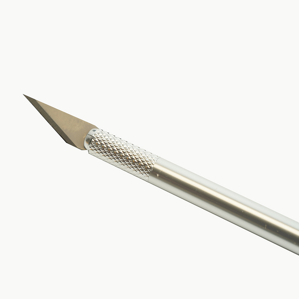 Нож макетный, 5 доп. лезвий, алюминий, STEKKER KMU-40-S