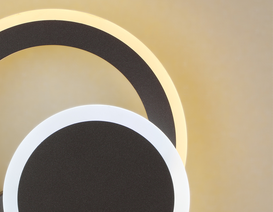 Настенный светодиодный светильник с выключателем FA561 CF/S Ambrella кофе/песок LED 3000K/6400K 24W 200*200*60