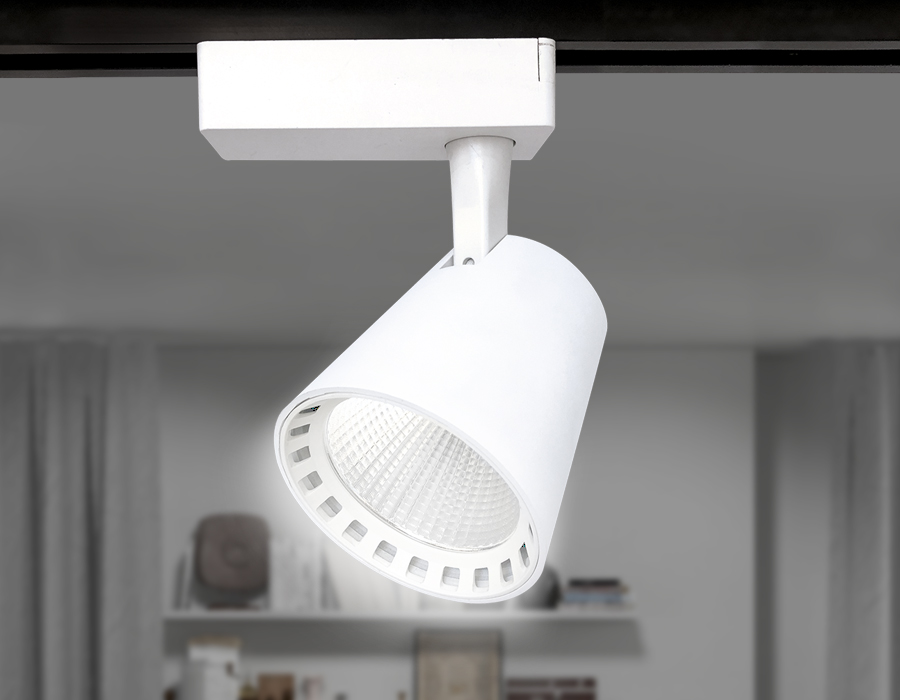 Трековый однофазный светодиодный светильник Ambrella GL5974 WH белый LED 15W 4200K 24°