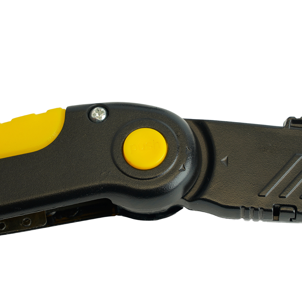 Нож строительно-монтажный с трапециевидным лезвием, 19 мм, 1 лезвие в рукоятке, STEKKER KMU-11-T