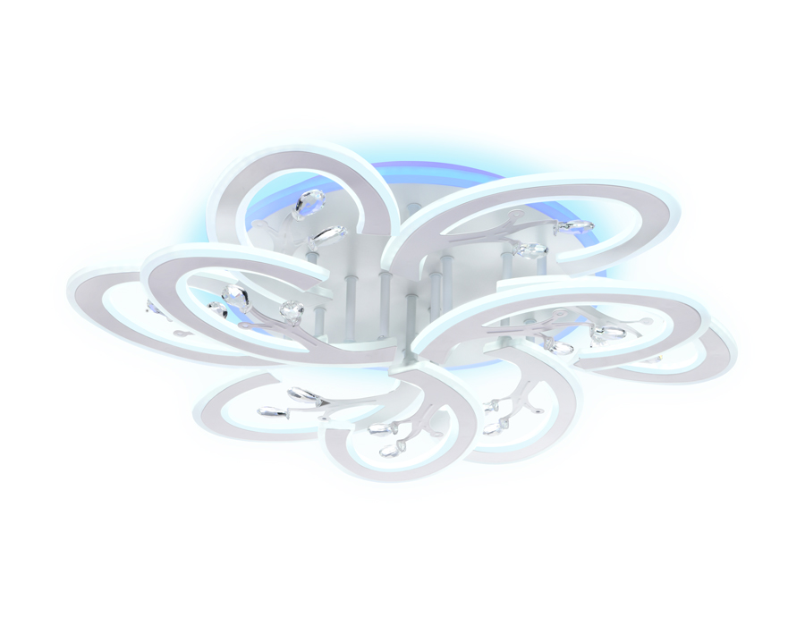 Потолочный светодиодный светильник с пультом Ambrella FA513/6+3 WH белый 216W 680*650*120 (ПДУ РАДИО 2.4G)