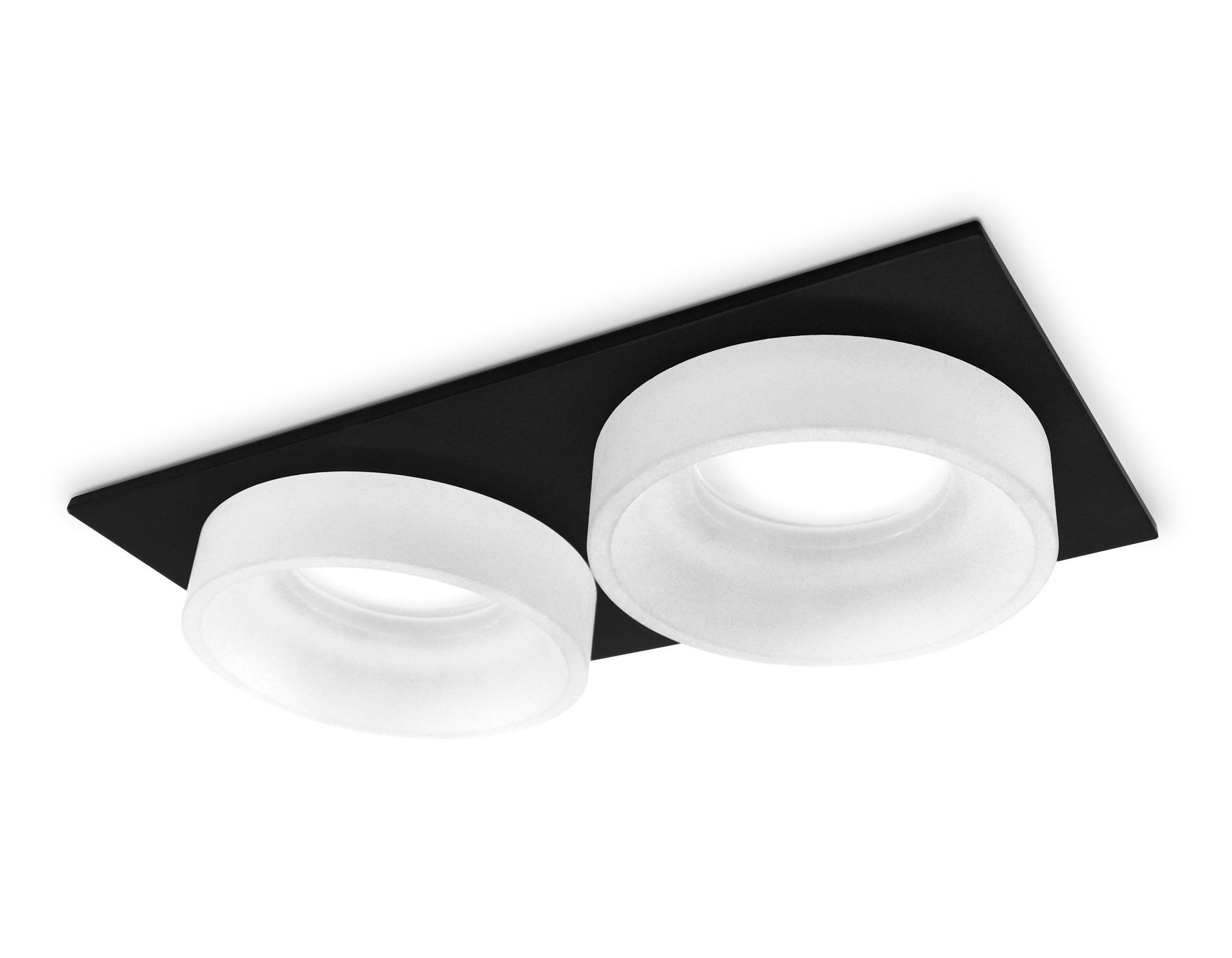 Встраиваемый светильник TN1319/2 SBK/FR черный песок/белый матовый GU5.3 182*92*45