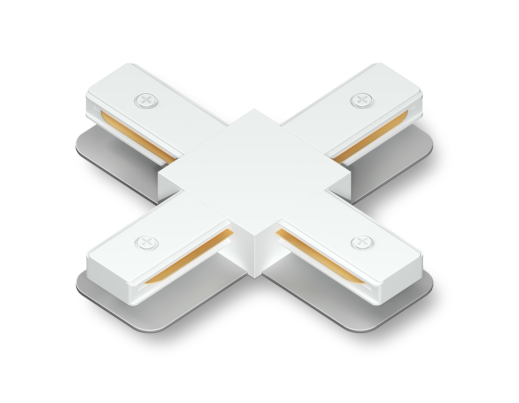 GL7171 WH белый коннектор Х-образный для однофазного шинопровода Standard 220V 105*105*20