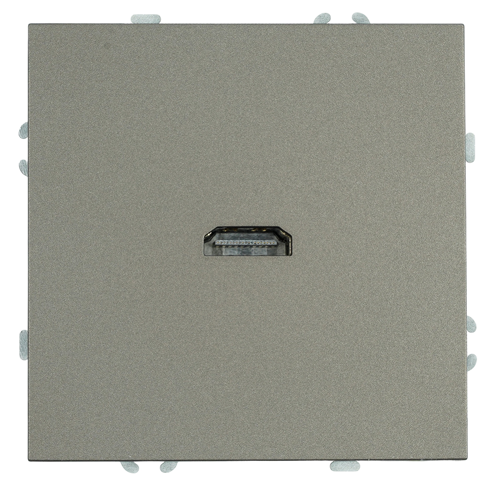 Розетка HDMI 2.0 Type A (механизм), STEKKER, серия Эмили, RST00-5118-09, антрацит, soft touch