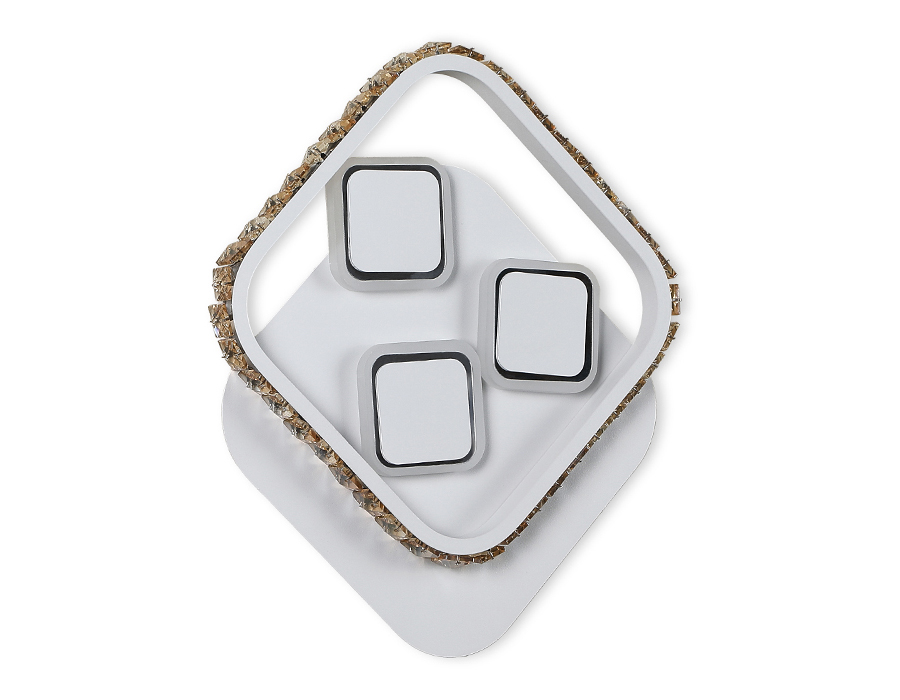 Настенный светодиодный светильник с выключателем Ambrella FA265 SWH/TI белый песок/янтарь LED 3000K+6400K 20W 310*270*50