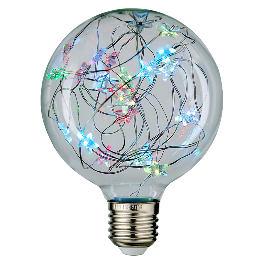 Лампа светодиодная GENERAL G95SW STAR 1W E27 RGB (661008)